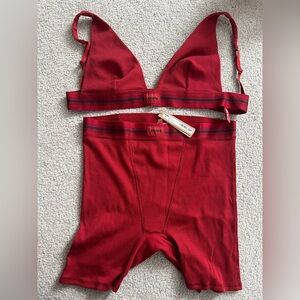 SKIMS- Cotton Rib Bra & Boxer Set- Medium